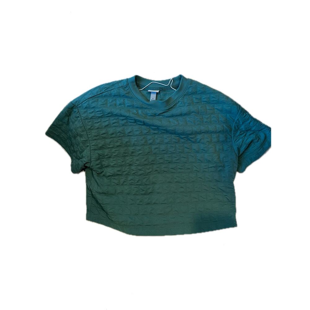A New Day Knit Crop Top Short Sleeve Shirt Womans S